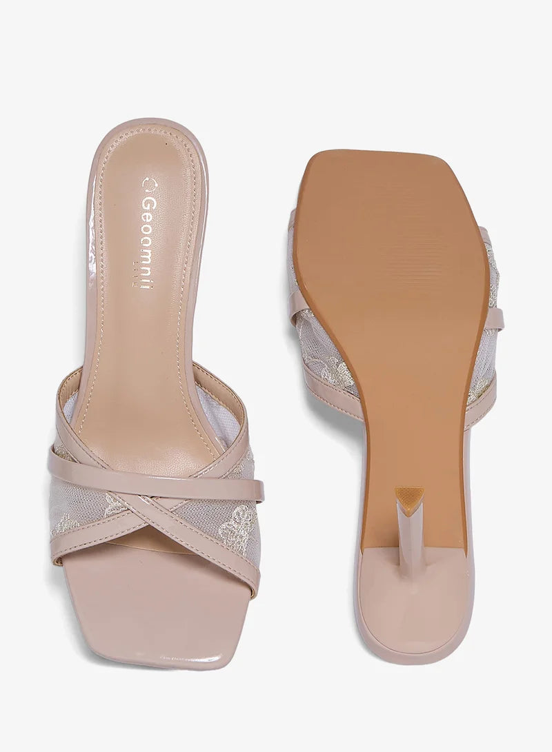 Sandales à talons hauts Geomnii pour femmes – Sandales élégantes pour les fêtes, le bureau, les mariages et les soirées