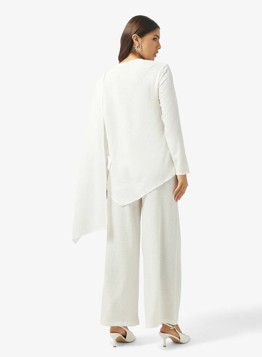 Ensemble haut cache-cœur et pantalon