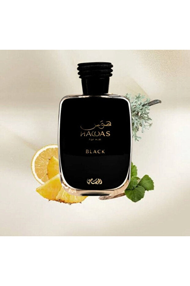 Eau de parfum Rasasi pour homme Hawas Black, vaporisateur 100 ml