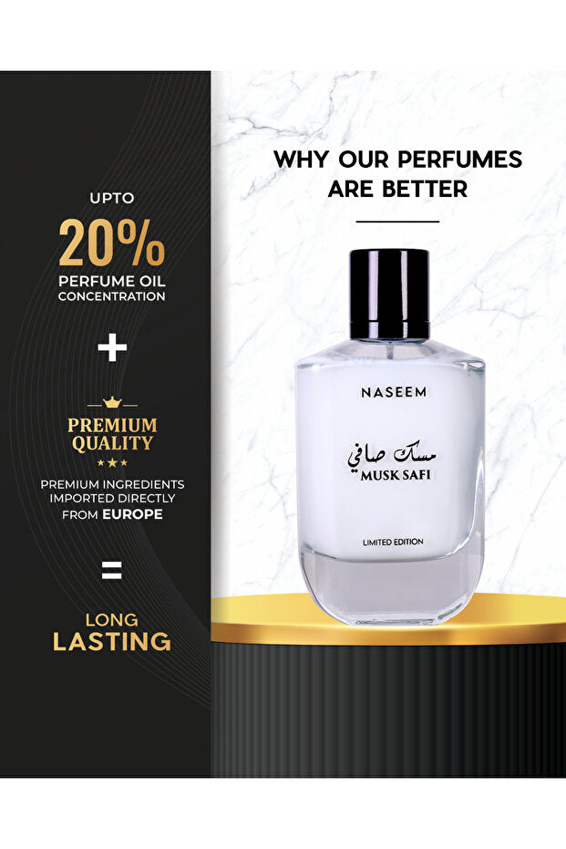Naseem Musk Safi - Eau de Parfum pour Homme et Femme 100ml