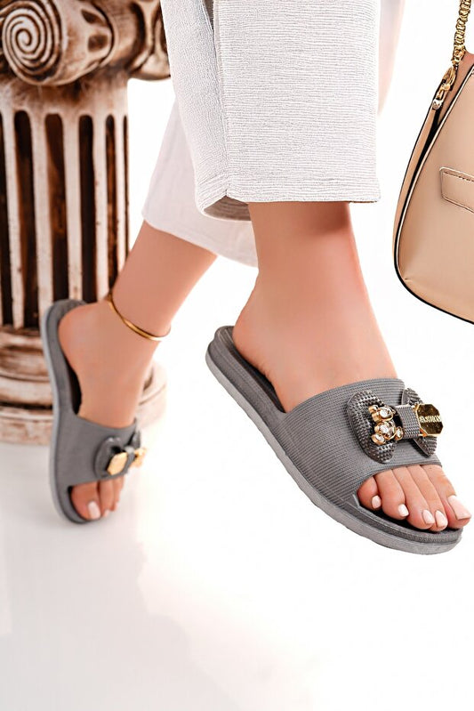 Pantoufles pour femmes Modafırsat, antidérapantes, imperméables et élégantes, idéales pour la maison, l'extérieur, la plage et l'été.