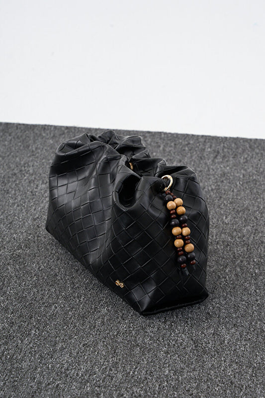 Sac à cordon pour femme Çantacımstore noir tressé