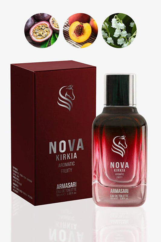 Armasari Nova Kirkia Eau de Parfum Longue Tenue 100ml | Fruité et Floral | Poire, Cassis, Musc, Santal