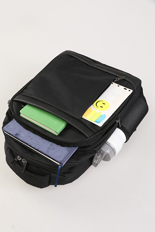 Sac à dos Ramsbury en tissu imperméable noir, compatible avec les ordinateurs portables de 15,6 pouces