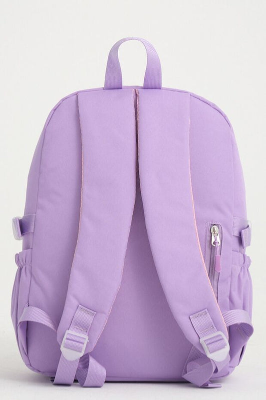 Sac à dos scolaire Roxbros Kawaii style coréen avec accessoires pour filles et garçons, lilas