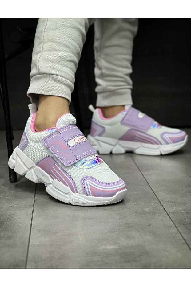 Chaussures de sport orthopédiques pour enfants General Brands, en maille, flexibles, légères et respirantes, unisexes, avec fermeture velcro.