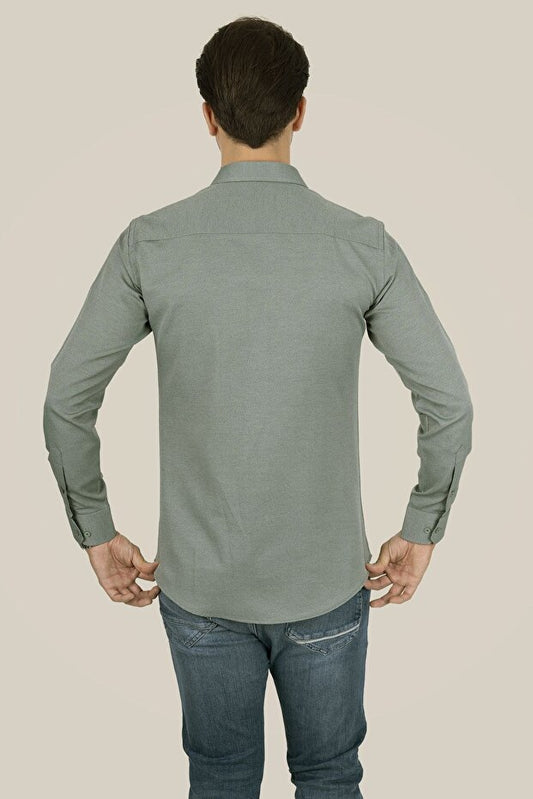 Chemise homme Etikmen Aqua Green Slimfit