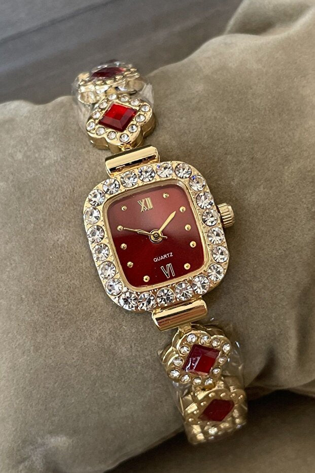 Montre-bracelet Leerybee pour femme, modèle ATG-19, ornée de bijoux vintage