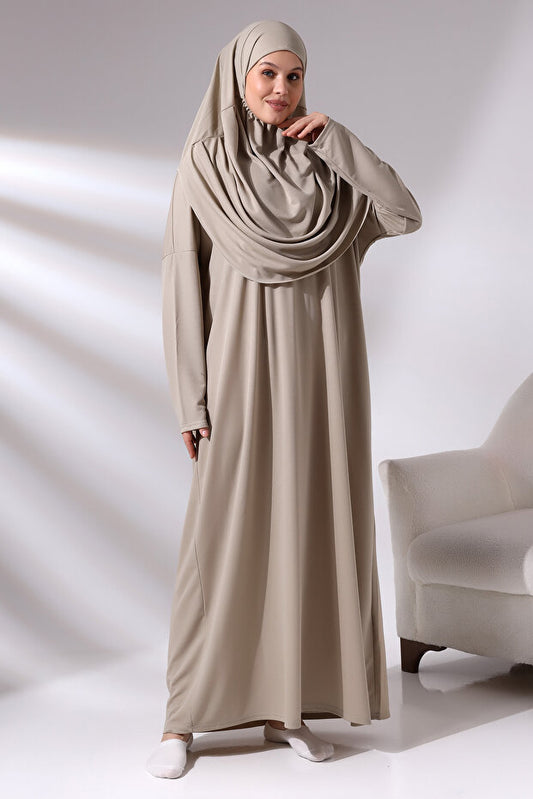 Robe de prière une pièce Ikhwan Mink avec sac