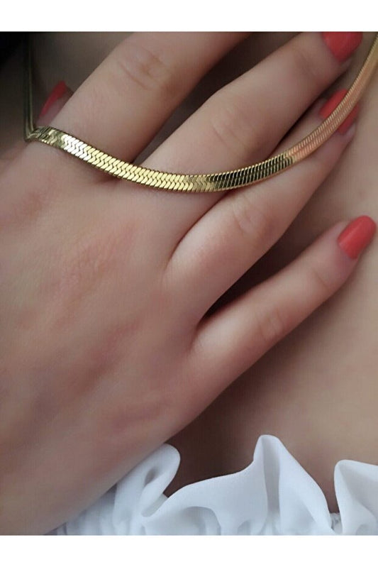 Collier Demokan pour femme, chaîne italienne en acier de haute qualité, 45 cm