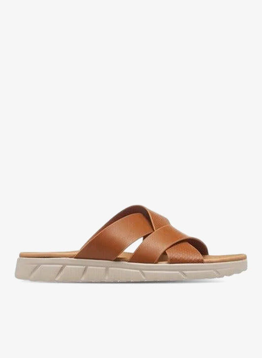 Men Cross Strap Slip-On Sandals