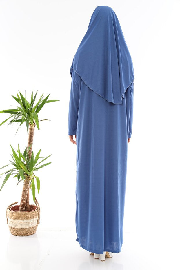Robe de prière une pièce facile à porter Medipek, bleu indigo