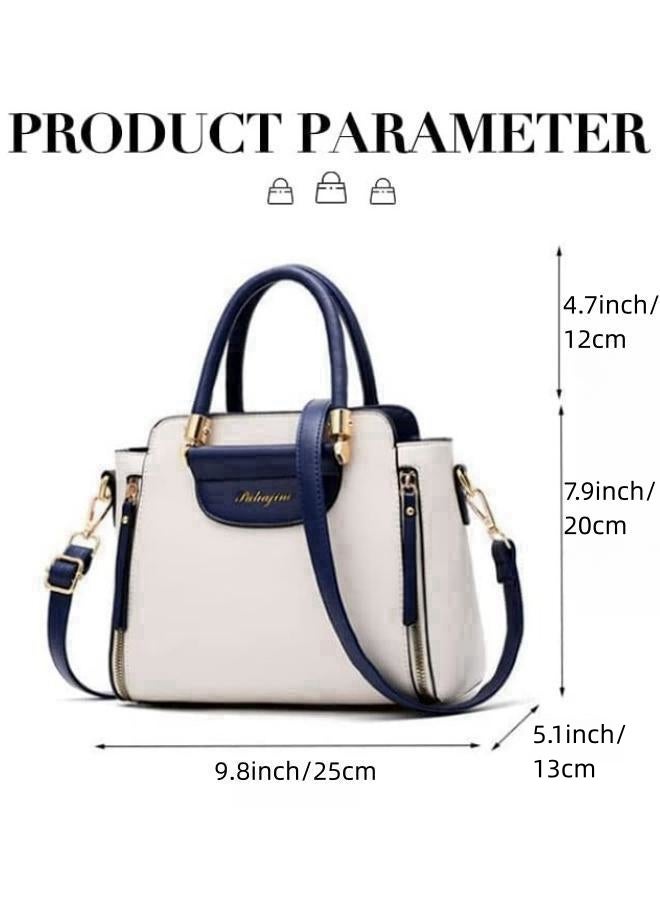 pohojim Women's Versatile Contrast Color Crossbody Bag, Ladies Large Capacity Shoulder Bag Handbag Tote Bags Clutch Bag, Fashion Daily Commuting Sling Bag Side Bag for Girls College Students