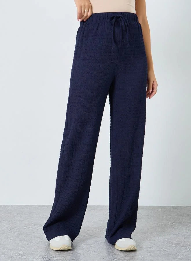 Ensemble chemise et pantalon texturés longs Styli pour femme
