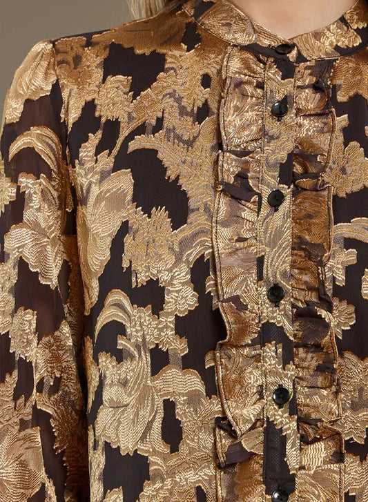 Ensemble jupe et haut jacquard pour femme