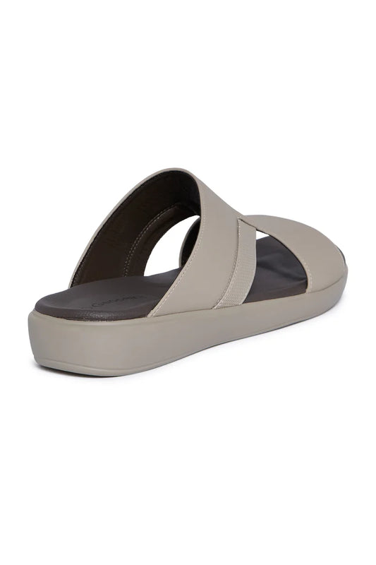 Geoomnii Men’s Arabic Sandals – Comfortable Casual Leather Slide Sandals for Everyday Wear