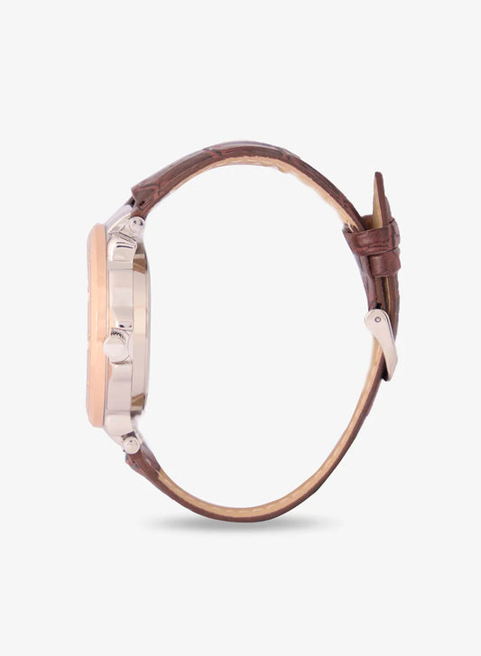 Croc Emboss Strap Analogue Watch