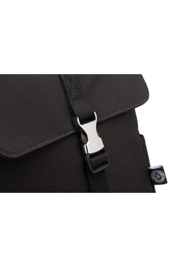 Sac à dos Smart Bags 3092 en daim noir avec compartiment pour ordinateur portable, idéal pour l'école