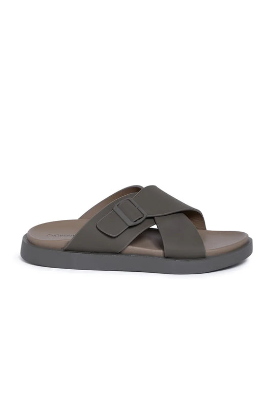 Geoomnii Men’s Arabic Sandals – Comfortable Casual Leather Slide Sandals for Everyday Wear