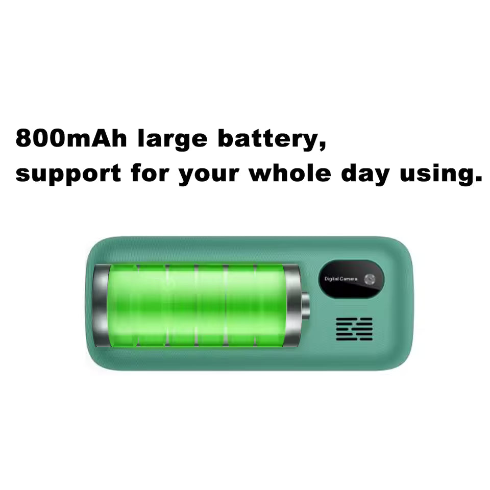 MKnicknM2023 Téléphone portable avec écran 1.77 ", batterie 800mAh, radio EpiFM pour touristes, lampe de poche, appareil photo 0.08 méga