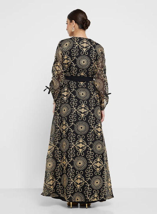 Embroidered Abaya With Inner