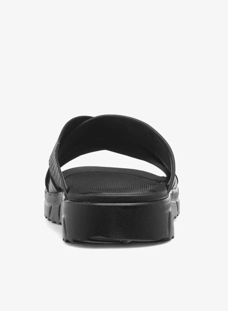 Men Cross Strap Slip-On Sandals