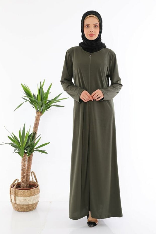 Robe de prière/abaya noire à fermeture éclair pour femme Medipek
