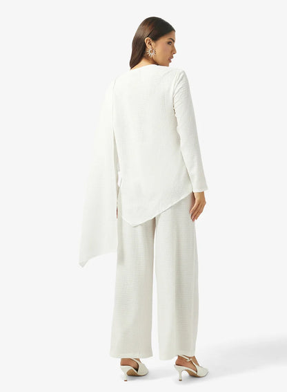 Ensemble haut cache-cœur et pantalon