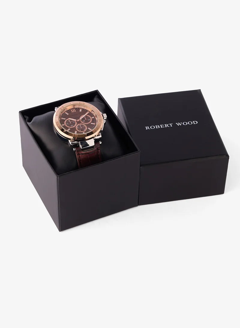 Croc Emboss Strap Analogue Watch