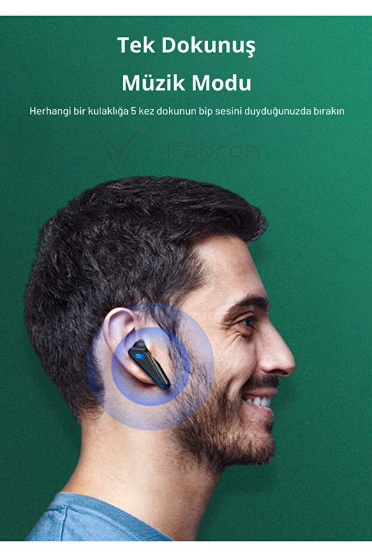 Casque de jeu sans fil FABRON  K55 compatible Android et iOS, écouteurs Bluetooth intra-auriculaires à faible latence