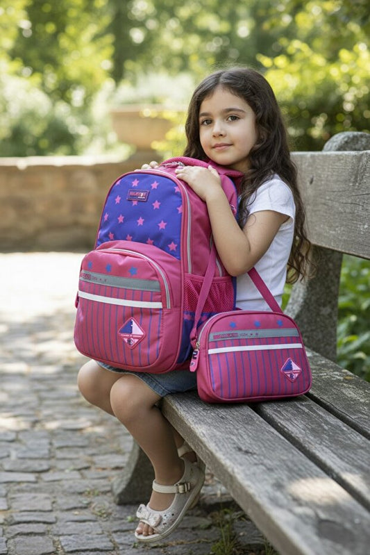 Sac à dos Relaxion  Fed pour école primaire rose et violet Hcrlx1320