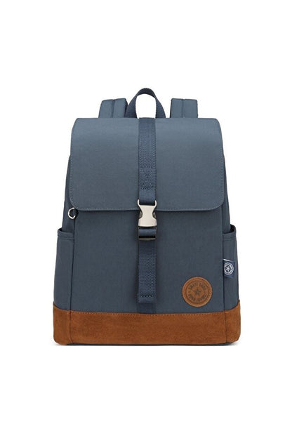 Sac à dos Smart Bags  3092 en daim noir avec compartiment pour ordinateur portable, idéal pour l'école