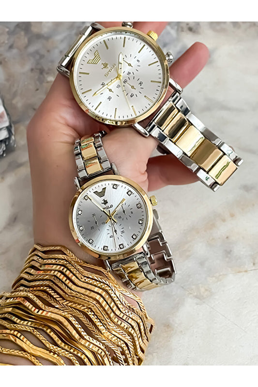 Montres S.POLO  pour femme et homme, montres pour couple, coffret montre homme, cadeau Saint-Valentin