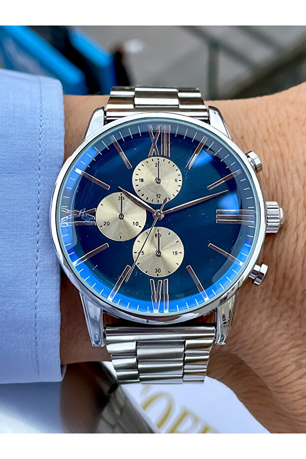 Montre homme S.POLO  , nouvelle collection, couleur argent, design spécial, modèle élégant avec bracelet, cadeau idéal pour la fête des pères.