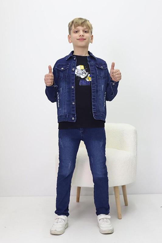 Ensemble en denim tendance pour enfants RAPIDO LIFE – Style et confort réunis