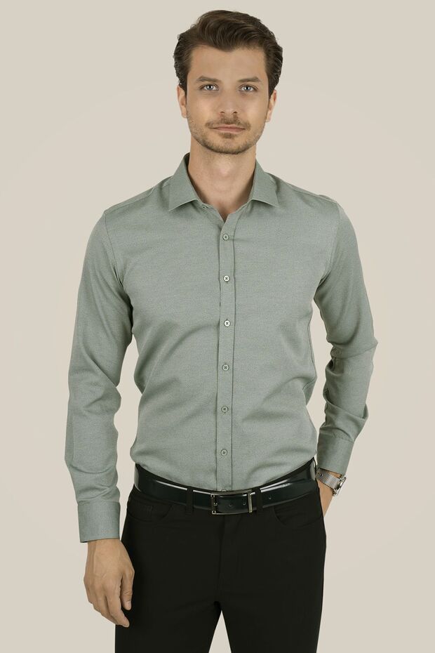 Chemise homme Etikmen Aqua Green Slimfit
