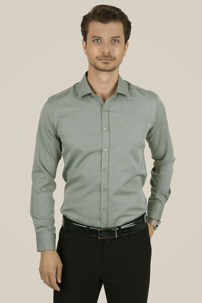 Chemise homme Etikmen Aqua Green Slimfit