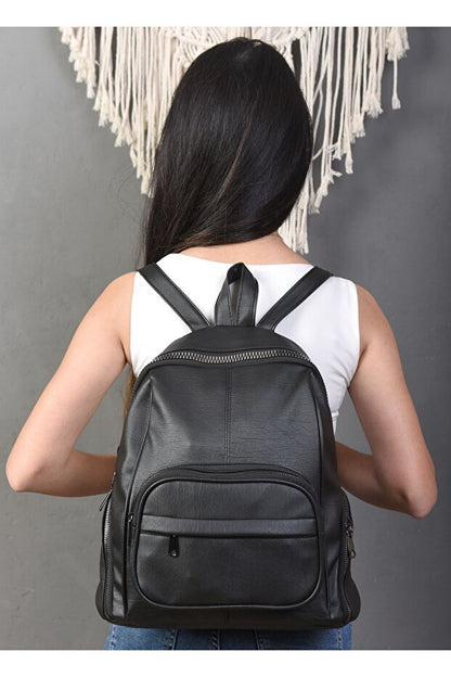 MONALIZA Sac à dos en cuir lavé