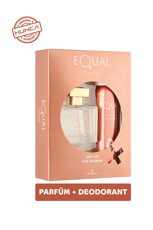 Coffret parfum classique pour femme Equal (eau de toilette 75 ml + déodorant 150 ml)
