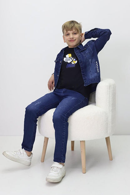 Ensemble en denim tendance pour enfants RAPIDO LIFE – Style et confort réunis