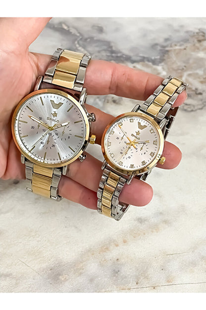 Montres S.POLO  pour femme et homme, montres pour couple, coffret montre homme, cadeau Saint-Valentin