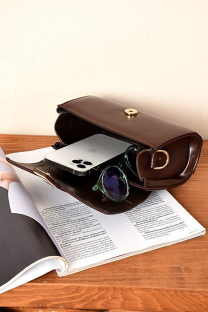 Sac bandoulière General Brands  pour femme, mini sac à main et bandoulière marron foncé, design élégant, bandoulière ajustable