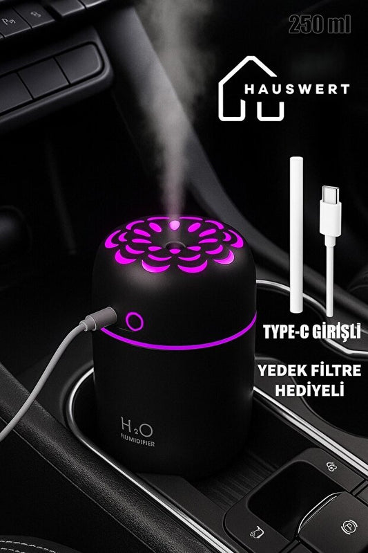 Humidificateur d'air ultrasonique General Brands H2O 400 ml pour pièce et voiture, vaporisateur et diffuseur d'arômes.