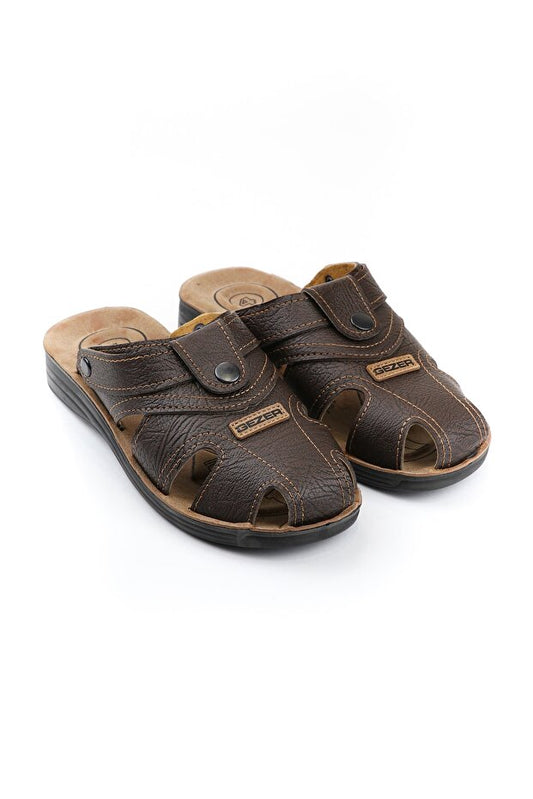 Sandales/pantoufles d'été pour hommes Gezer , réglables par boutons-pression