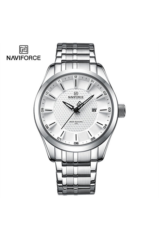 Montre homme Naviforce SW de marque haut de gamme, étanche, à quartz, style business décontracté, bracelet en acier inoxydable.