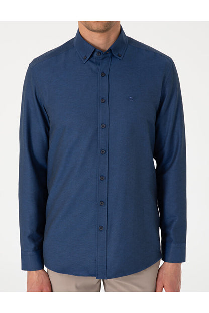 Chemise Pierre Cardin  kaki Oxford coupe slim, repassage facile 50306996-VR027