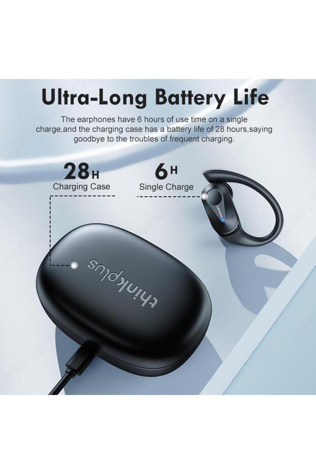 Écouteurs intra-auriculaires de sport Bluetooth LENOVO  Thinkplus LP75 avec indicateur de charge Noir