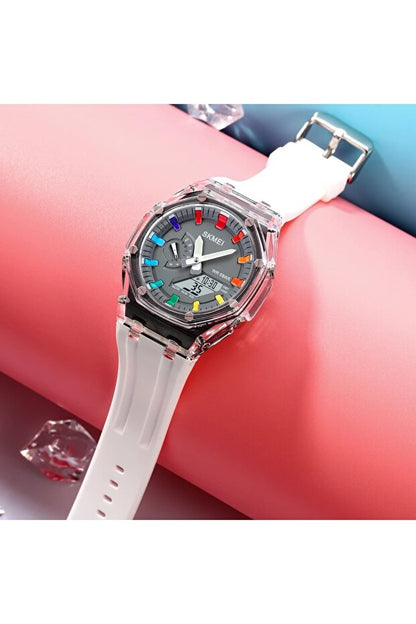 Montre-bracelet LED Skmei  2100 au design sportif coloré