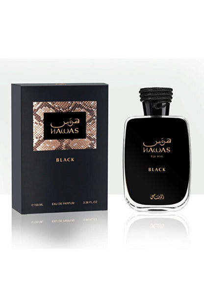 Eau de parfum Rasasi  pour homme Hawas Black, vaporisateur 100 ml