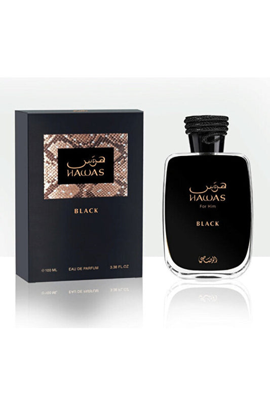 Eau de parfum Rasasi  pour homme Hawas Black, vaporisateur 100 ml